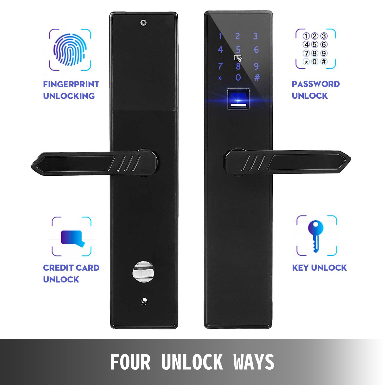 Cerradura Electrónica Inteligente 4 Vías Pantalla De Huellas Puerta De Seguridad