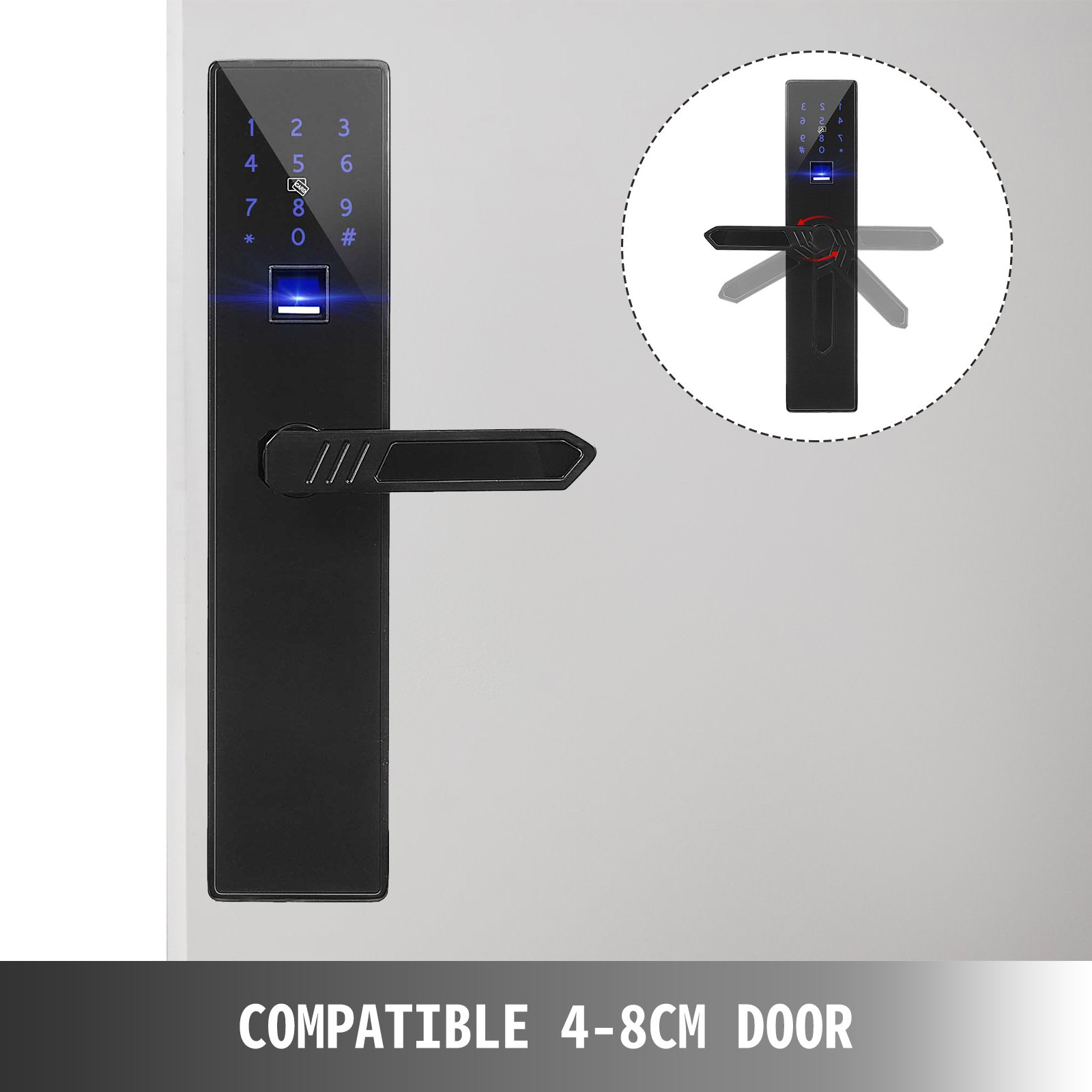 Cerradura Electrónica Inteligente 4 Vías Pantalla De Huellas Puerta De Seguridad