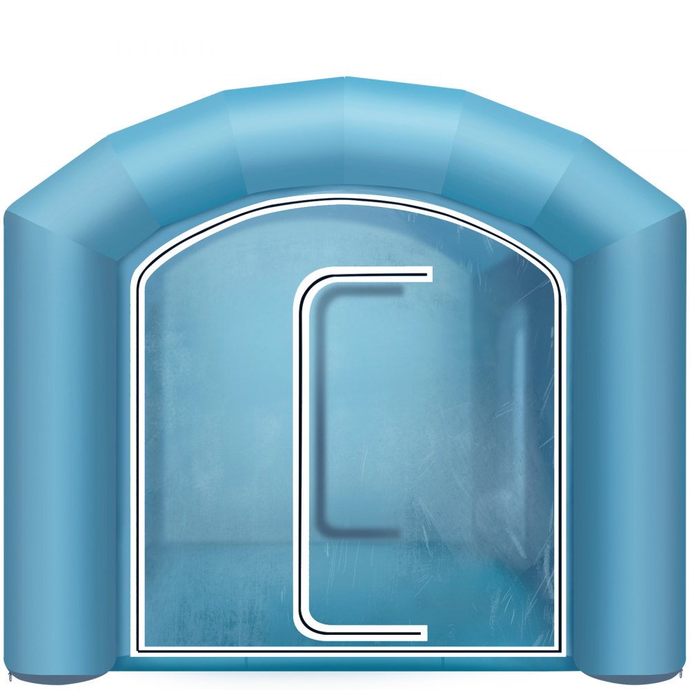 VEVOR Tienda de Campaña para Coche, Cabina de Pulverización Inflable Cabina de Pintura Inflable 4x2,5x2,2 m