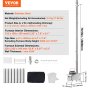 VEVOR Estufa de Leña 353 x 437 x 276 mm Estufa Portátil de Acero Inoxidable para Tienda de Campaña con 8 Tubos de Chimenea y Guantes Estufa Cálida de para Cocinar y Calentar al Aire Libre
