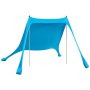 VEVOR Tienda de Playa Desplegable 2,3 x 2,3 m, Toldo de Playa Portátil, Protección UPF 50+, con Polos de Aluminio Palas y Sacos de Arena, Carpa Solar Plegable para Vacaciones Viaje Camping, Color Azul