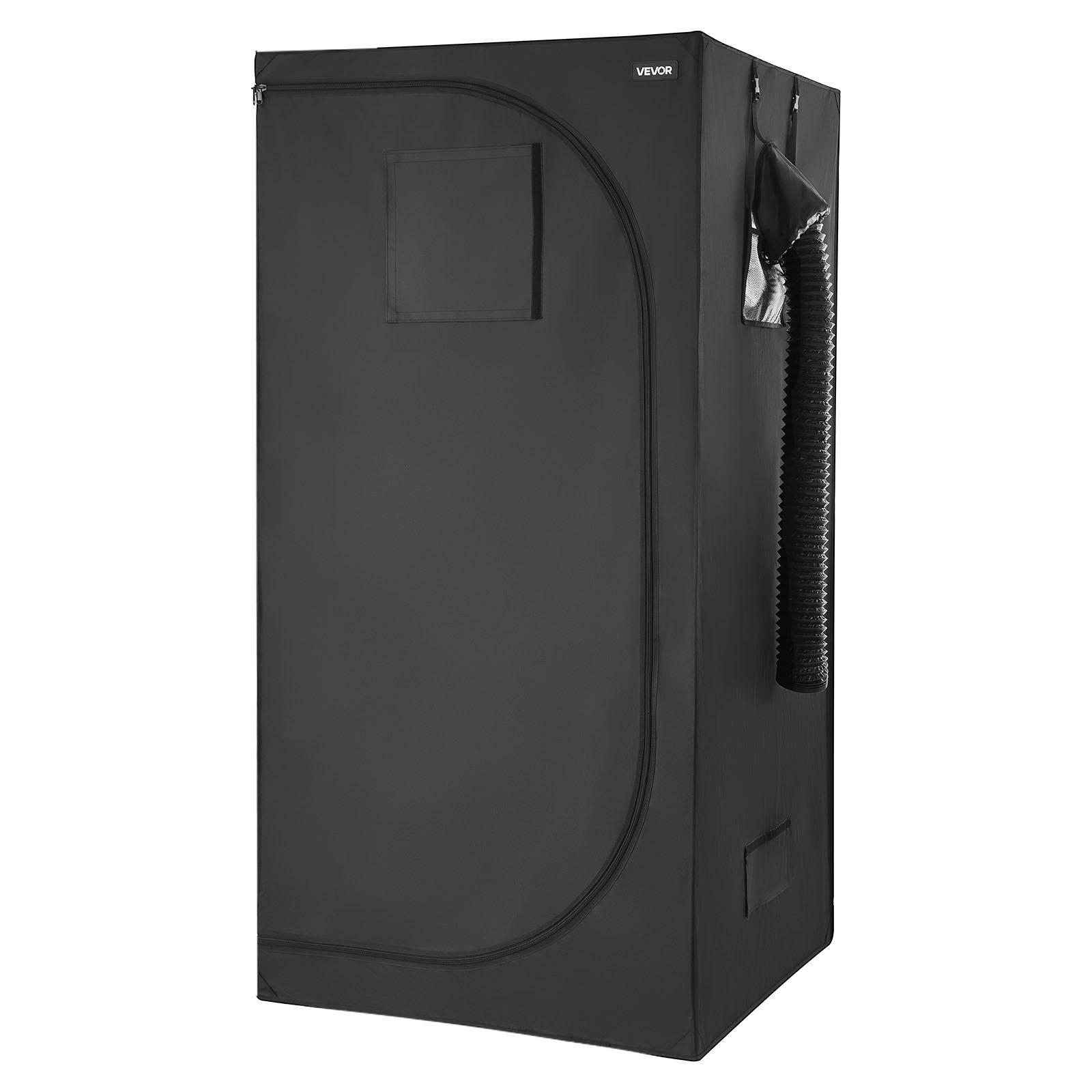 VEVOR Armario de Cultivo Interior 100x100x200 cm, Carpa de Cultivo con luz LED de Espectro Completo y Sistema de Ventilación, Mylar 600D de Alta Reflectancia, Tienda para Plantas, Flores, Verduras