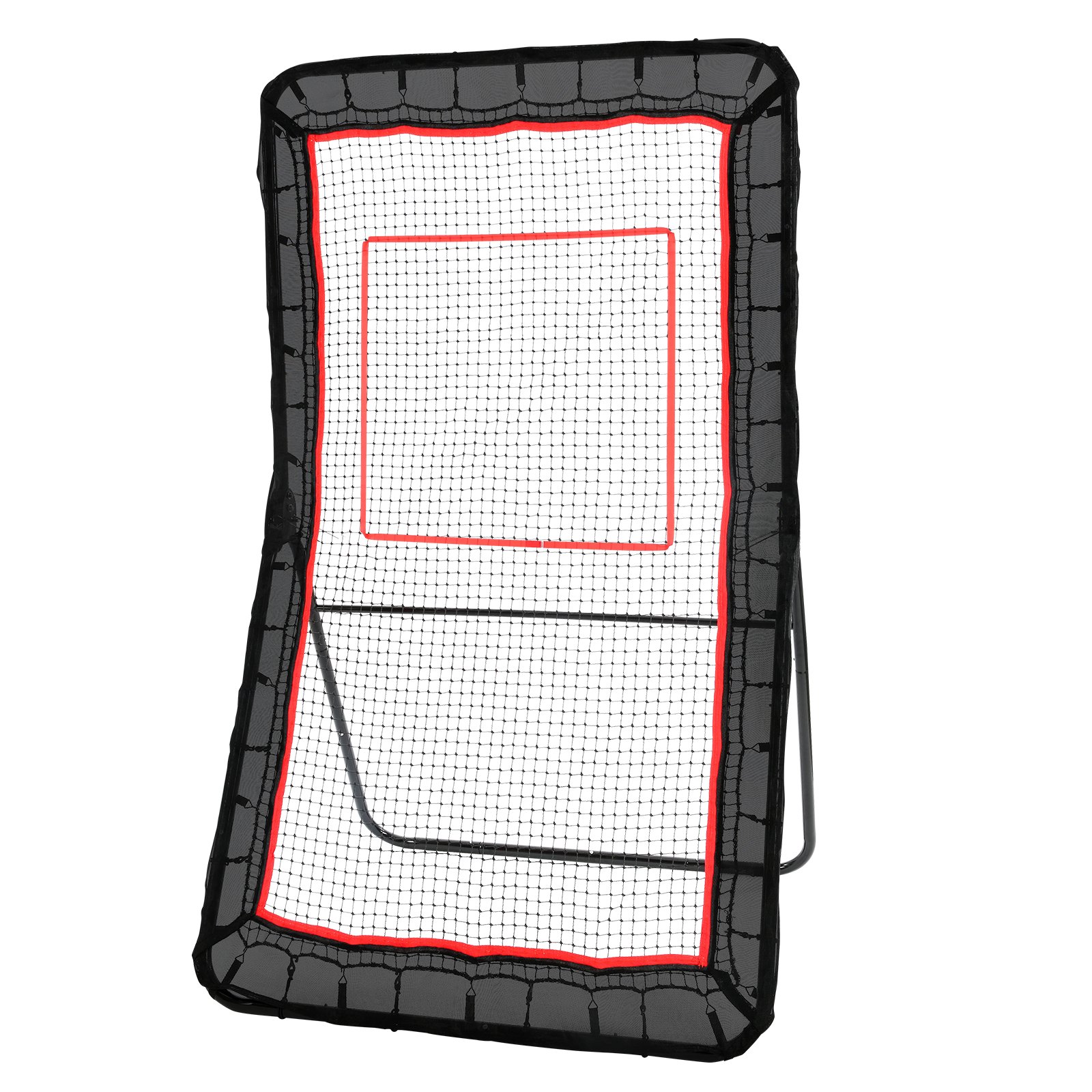 VEVOR Red de Rebote 122x213 cm Rebotador de Fútbol Lacrosse Voleibol Tres Configuraciones de Ángulo Objetivo de Béisbol Softbol Marco de Acero para Entrenamiento en Solitario en Interiores Exteriores