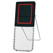 VEVOR Red de Rebote 92 x 244 cm Rebotador de Fútbol Lacrosse Voleibol Tres Configuraciones de Ángulo Objetivo de Béisbol Softbol Marco de Acero para Entrenamiento en Solitario en Interiores Exteriores