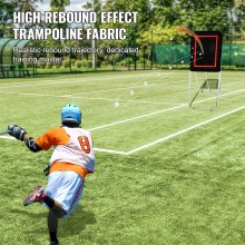 VEVOR Red de Rebote 92 x 122 cm Rebotador de Fútbol Lacrosse Voleibol Tres Configuraciones de Ángulo Objetivo de Béisbol Softbol Marco de Acero para Entrenamiento en Solitario en Interiores Exteriores