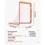 VEVOR Portería de Lacrosse Portátil Jaula de Lacrosse de 1,3x1,2x1,2m con Red y Bolsa de Transporte Equipo de Entrenamiento de Fácil Configuración en Patio Trasero Jardín Parque al Aire Libre