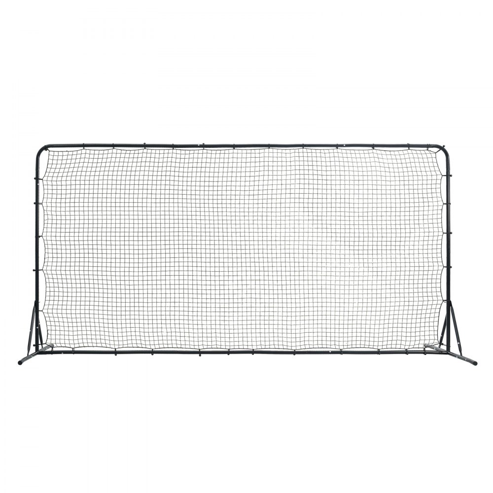 VEVOR Portería de Fútbol 366x121x183 cm Red Reboteadora de Fútbol Equipo Deportivo de Tubo de Hierro PE con Bolsa Portátil para Entrenamiento en Solitario, Entrenamiento en Equipo, Pases, Voleibol