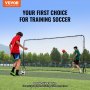 VEVOR-red reboteadora de fútbol, ​​equipo de entrenamiento de fútbol de hierro, bolsa portátil, 12x6 pies