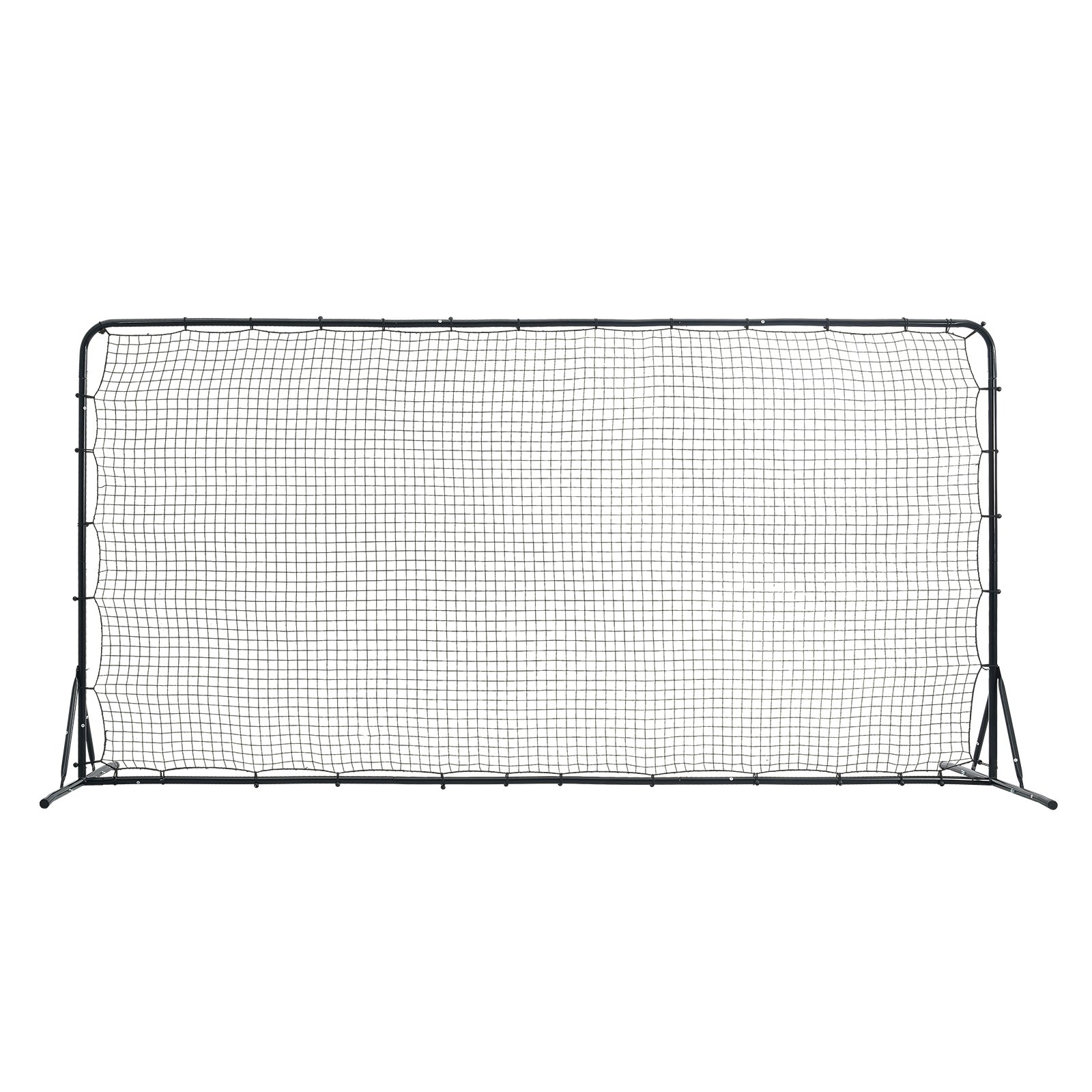 VEVOR Portería de Fútbol 366x121x183 cm Red Reboteadora de Fútbol Equipo Deportivo de Tubo de Hierro PE con Bolsa Portátil para Entrenamiento en Solitario, Entrenamiento en Equipo, Pases, Voleibol
