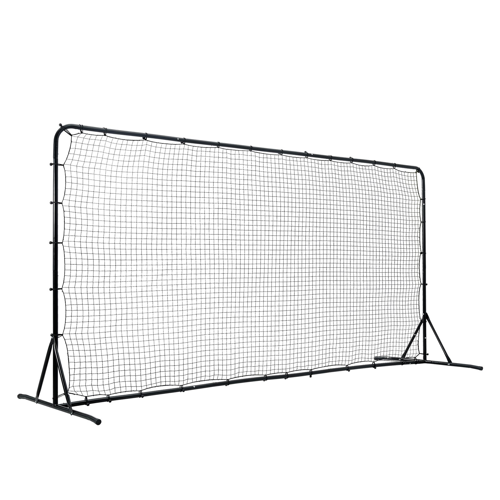 VEVOR Portería de Fútbol 366x121x183 cm Red Reboteadora de Fútbol Equipo Deportivo de Tubo de Hierro PE con Bolsa Portátil para Entrenamiento en Solitario, Entrenamiento en Equipo, Pases, Voleibol