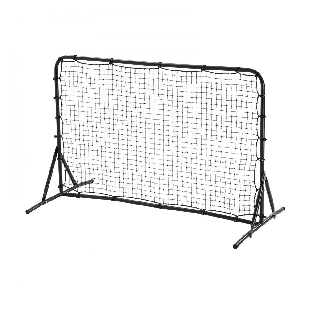 VEVOR Entrenador de Rebote de Fútbol de Hierro, Pared de Rebote de Fútbol Deportivo, Doble Cara, Fácil Montaje, Perfecto para Practicar en el Patio, Entrenamiento en Solitario, Pases, 38,1 x 38,1 mm