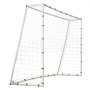 VEVOR Portería de Fútbol 242x92x184 cm Red Reboteadora de Fútbol Equipo Deportivo de Tubo de Hierro con Bolsa Portátil para Entrenamiento en Solitario, Entrenamiento en Equipo, Pases, Voleibol