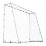 VEVOR Portería de Fútbol 242x92x184 cm Red Reboteadora de Fútbol Equipo Deportivo de Tubo de Hierro con Bolsa Portátil para Entrenamiento en Solitario, Entrenamiento en Equipo, Pases, Voleibol
