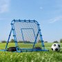 VEVOR Soccer Rebounder Net, Quick-Switch Angle Soccer Goal Rebounder for Control, Passing Practice, Heavy-Duty Iron Frame & PE Net, Easy Setup Ball Training Equipment for Teens&Adults,1080 x 1090 mm