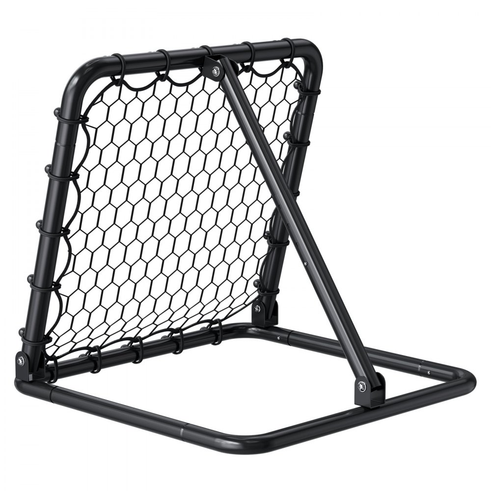 VEVOR Red de Rebote para Fútbol Portátil, Red de Portería con Ángulos Ajustables, Ayudas y Equipos a Niños, Adolescentes y Todas las Edades, Fácil Instalación y Almacenamiento Perfecto, 50,8 x 50,8 mm