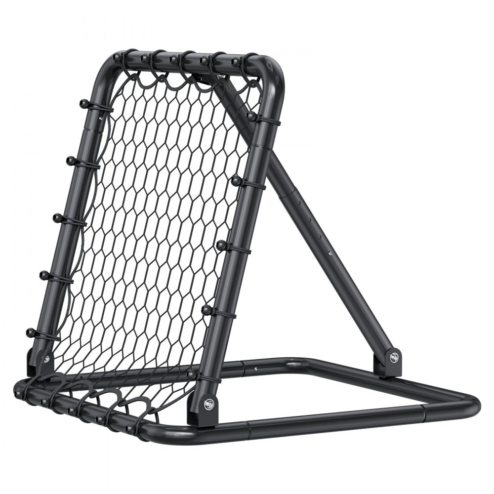 VEVOR Red de Rebote para Fútbol Portátil, Red de Portería con Ángulos Ajustables, Ayudas y Equipos a Niños, Adolescentes y Todas las Edades, Fácil Instalación y Almacenamiento Perfecto, 50,8 x 50,8 mm