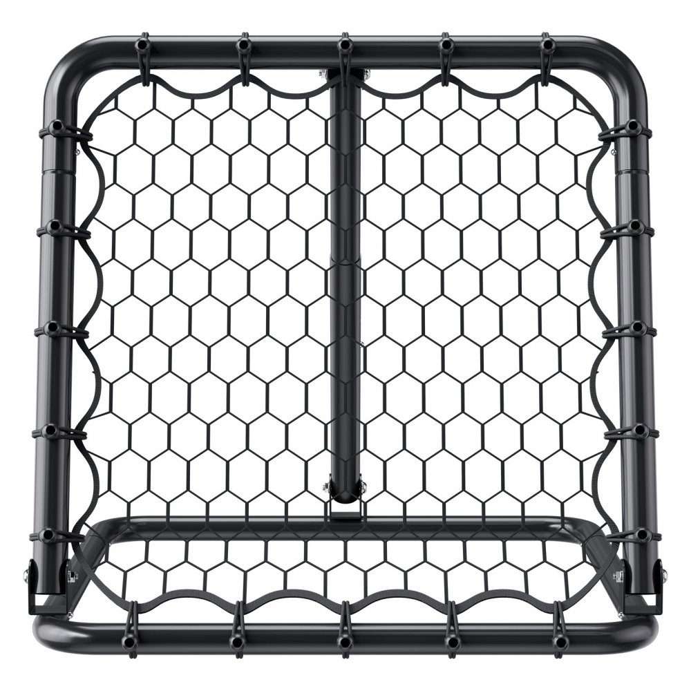 VEVOR Red de Rebote para Fútbol Portátil, Red de Portería con Ángulos Ajustables, Ayudas y Equipos a Niños, Adolescentes y Todas las Edades, Fácil Instalación y Almacenamiento Perfecto, 50,8 x 50,8 mm