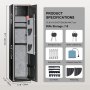 VEVOR Caja Fuerte para 6 Rifles con Huella y Bloqueo de Teclado Digital Caja Fuerte de Arma con Casillero de Almacenamiento Incorporado y Estante Extraíble para Pistola y Pistola Larga en el Hogar