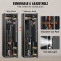 VEVOR Armario para Armas con Teclado Digital y Cerradura Caja Fuerte para Rifles 35 x 30 x 145cm Gabinete para con Estante Extraíble Estante para Rifles