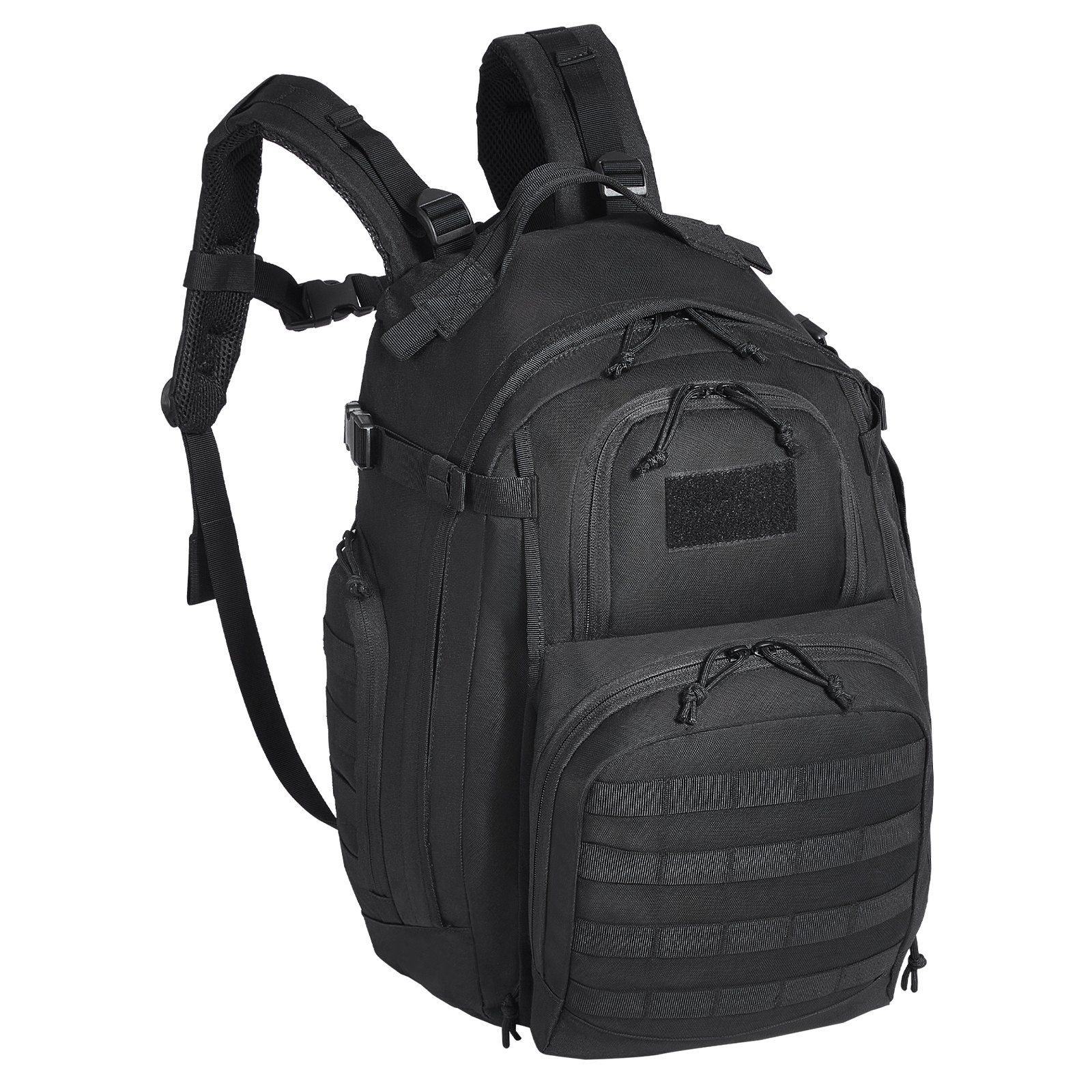 VEVOR Mochila Táctica de Viaje 40 L con Diseño Molle y Acolchado de Esponja, Bolsa de Viaje Militar Mochila Militar Bolsa de Equipo Mochila para Aventuras al Aire Libre, Senderismo, Caza, Negro