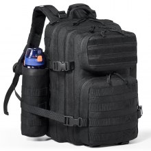 VEVOR Mochila Táctica 25 L con Modo Molle y 3 Compartimentos para Deporte, Negro