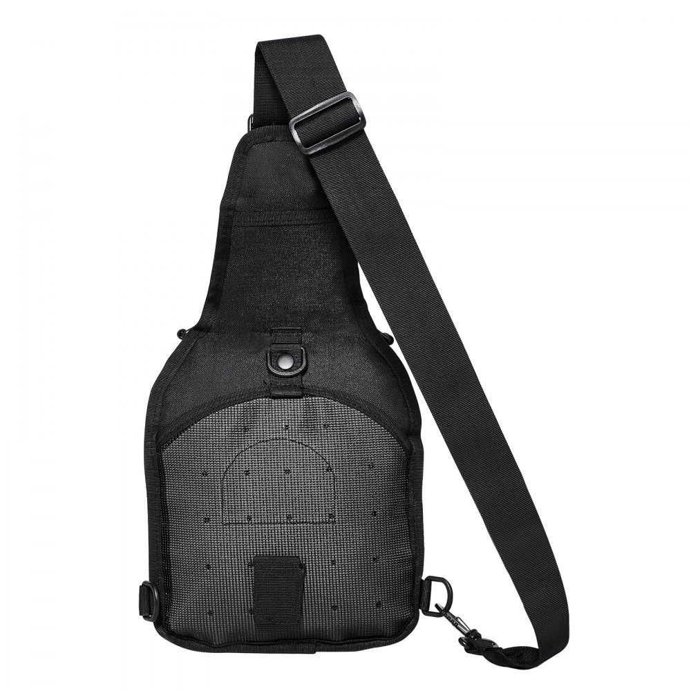 VEVOR Bolsa de Viaje Táctica Bolsa de Hombro 10 L con Diseño Molle y Múltiples Bolsillos, Bolsa de Viaje de Poliéster 600D Bolsa de Equipo Mochila para Deportes, Viajes, Camping, Ropa Fitness, Negro