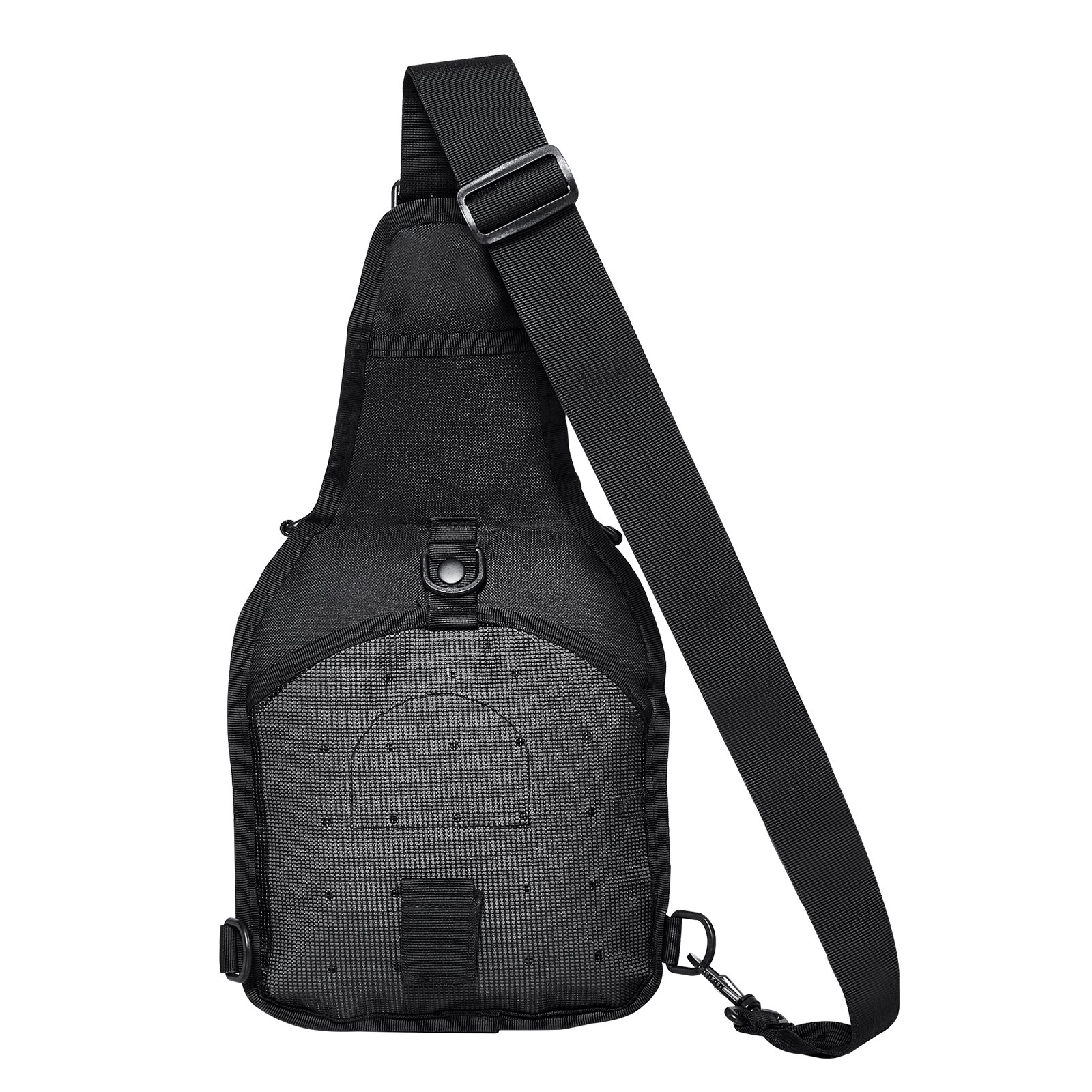 VEVOR Bolsa de Viaje Táctica Bolsa de Hombro 10 L con Diseño Molle y Múltiples Bolsillos, Bolsa de Viaje de Poliéster 600D Bolsa de Equipo Mochila para Deportes, Viajes, Camping, Ropa Fitness, Negro