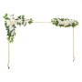 VEVOR Arco de Mesa, Ajustable de 711,2 a 2489,2 mm de Largo y de 330,2 a 1066,8 mm de Alto, con Varilla Decorativa y Flores, Marco de Globo Dorado para Decoración de Bodas, Cumpleaños y Navidad