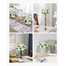 VEVOR Bolas de Flores a Centros de Mesa Boda 10 uds 240 x 240 x 120 mm Blanco