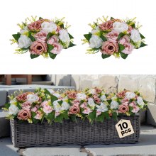 VEVOR Bolas de Flores para Centros de Mesa de Boda Rosa Blanco 24 cm Diámetro