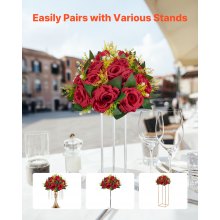 VEVOR Bolas de Flores a Centros de Mesa de Boda 10 uds 240 x 240 x 120 mm Rojo