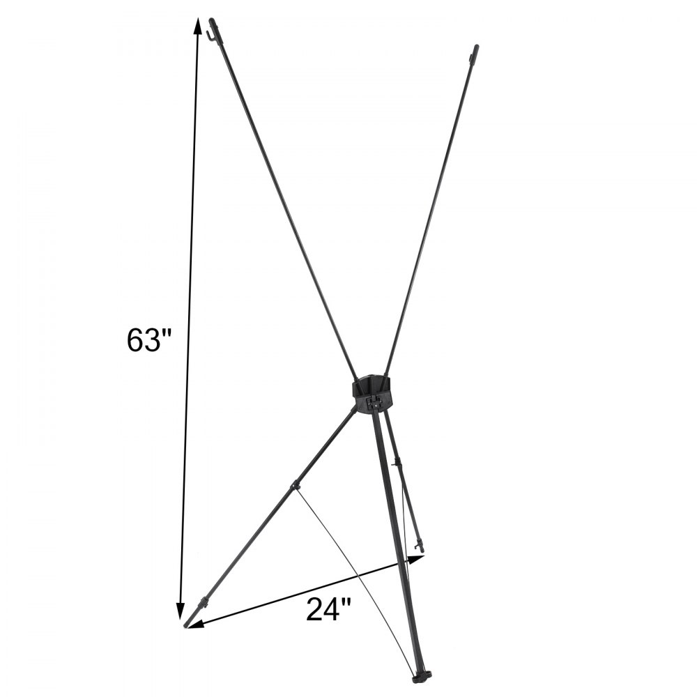 Banner Exposición Soporte Soporte Para Trípode Publicidad Promoción 24*63inch