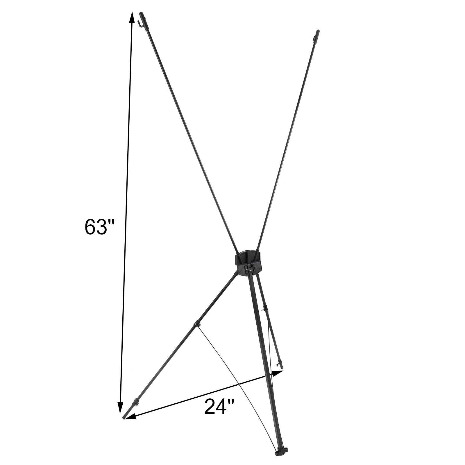 Banner Exposición Soporte Soporte Para Trípode Publicidad Promoción 24*63inch