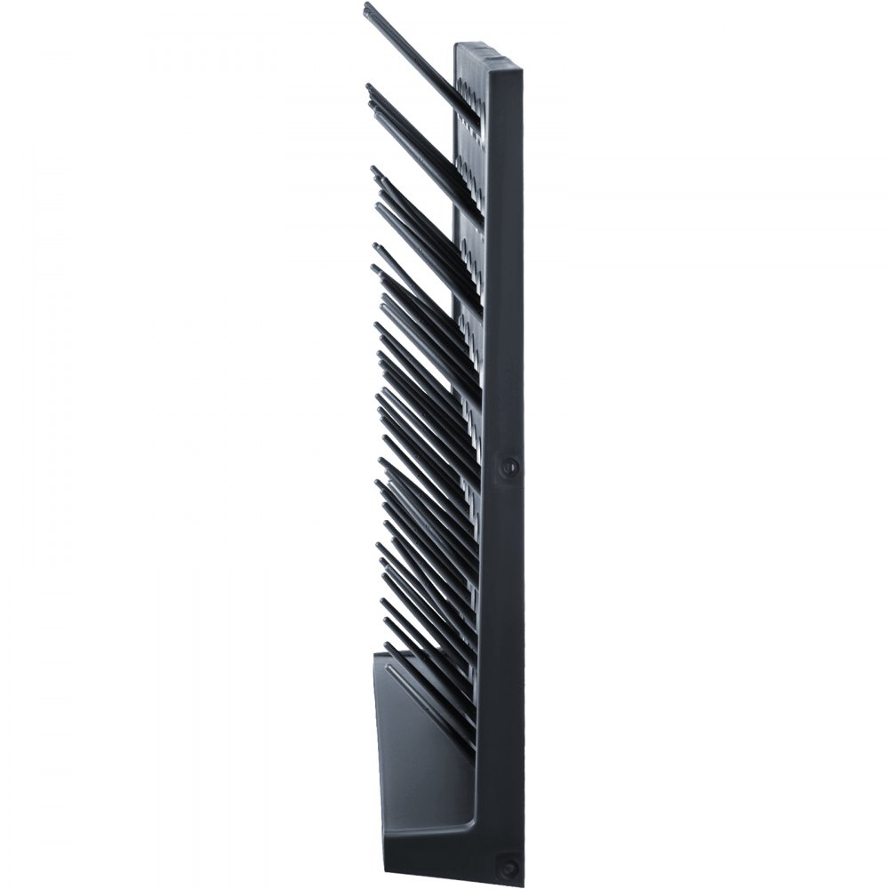 VEVOR Tablero de Clavijas de Estante de Secado 70 X 55,3 X 12,7cm, de PP Prémium Negro para Laboratorio Hospitales Escuelas, Escurridor de Tubos de Laboratorio