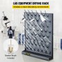 VEVOR Tablero de Clavijas de Estante de Secado 70 X 55,3 X 12,7cm, de PP Prémium Negro para Laboratorio Hospitales Escuelas, Escurridor de Tubos de Laboratorio