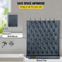 VEVOR Tablero de Clavijas de Estante de Secado 70 X 55,3 X 12,7cm, de PP Prémium Negro para Laboratorio Hospitales Escuelas, Escurridor de Tubos de Laboratorio