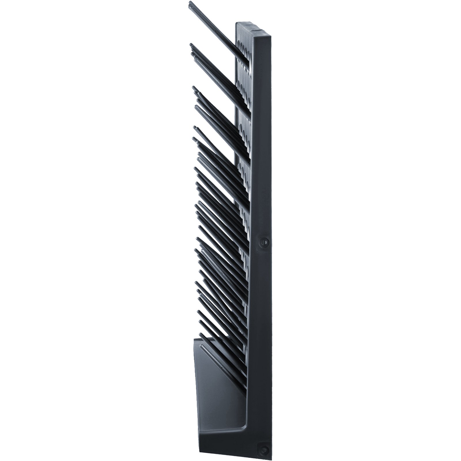VEVOR Tablero de Clavijas de Estante de Secado 70 X 55,3 X 12,7cm, de PP Prémium Negro para Laboratorio Hospitales Escuelas, Escurridor de Tubos de Laboratorio