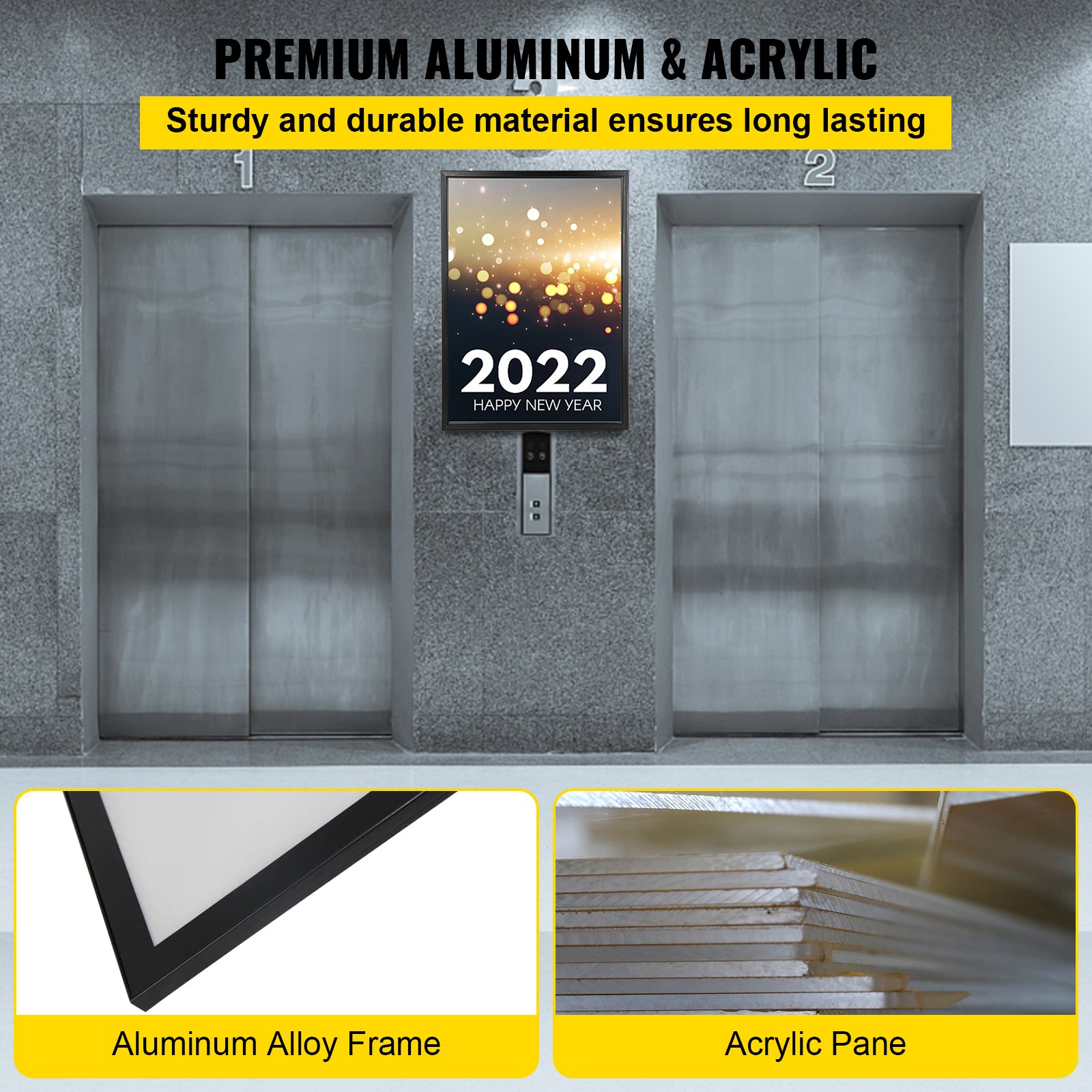 Soporte de Letrero de Caja de Luz LED para Publicidad de Pantalla  1250x900x40mm