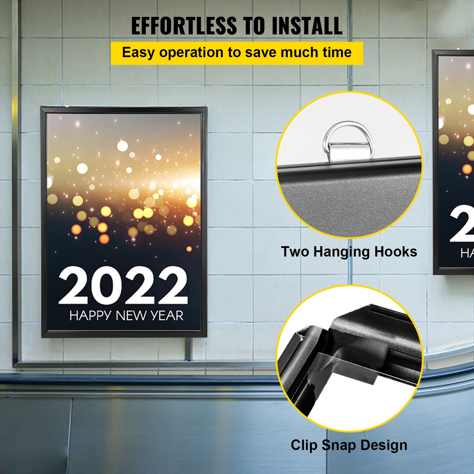 Soporte de Letrero de Caja de Luz LED para Publicidad de Pantalla  1250x900x40mm