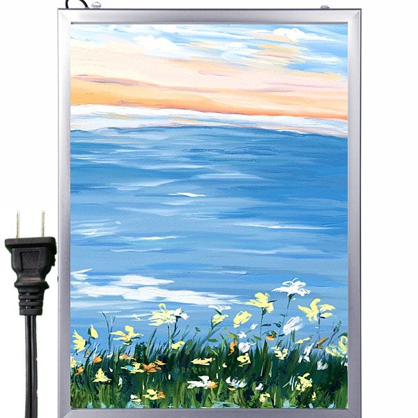Soporte Letrero Marco De Caja De Luz 594x420mm Led Pantalla Publicidad 220v