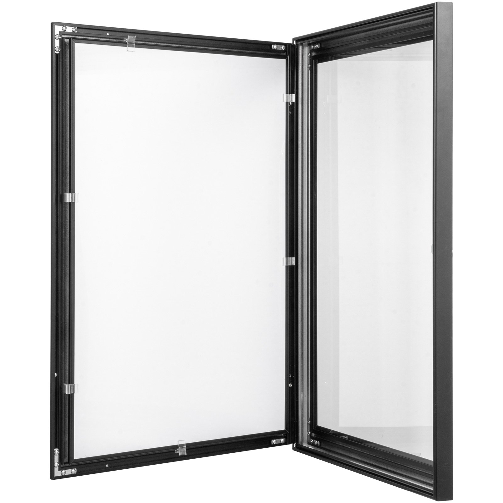 VEVOR A3 con Marco de Póster con Cerradura 49 X 36,7cm, de Acero Vitrina Negra a Prueba de Agua, Marco del Cartel Bloqueable Montado en Pared con 4 Clips de Retención para Cines Boutiques y Ferias