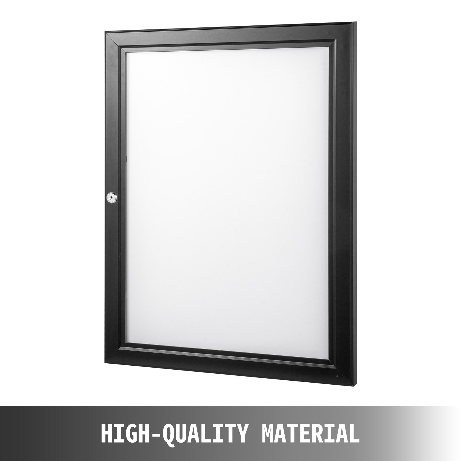 VEVOR A3 con Marco de Póster con Cerradura 49 X 36,7cm, de Acero Vitrina Negra a Prueba de Agua, Marco del Cartel Bloqueable Montado en Pared con 4 Clips de Retención para Cines Boutiques y Ferias