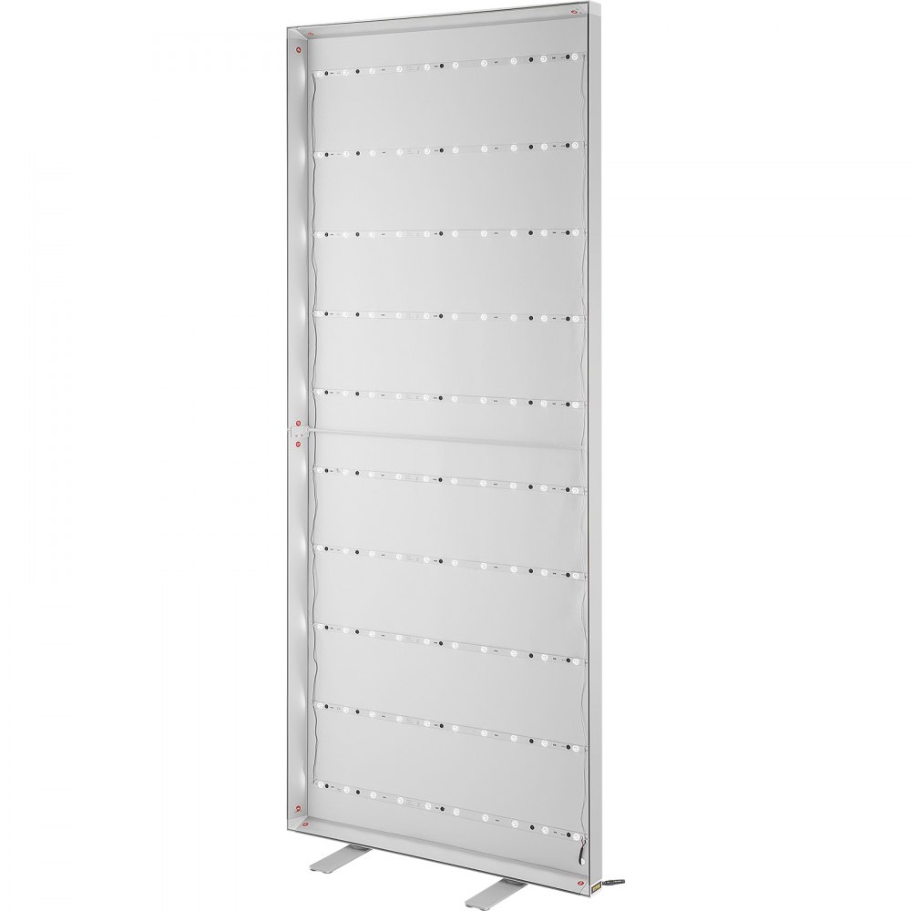 VEVOR Marco de Póster LED 34 x 80 Pulgadas Letrero Grande de la Acera Caja de Luz LED Retroiluminada con Marco de Aluminio y Base Estable Marco de Fotos Iluminado para la Exhibición de Publicidad