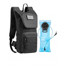 VEVOR Mochila de Hidratación Táctica de 3 L con Depósito de Agua de TPU Negro