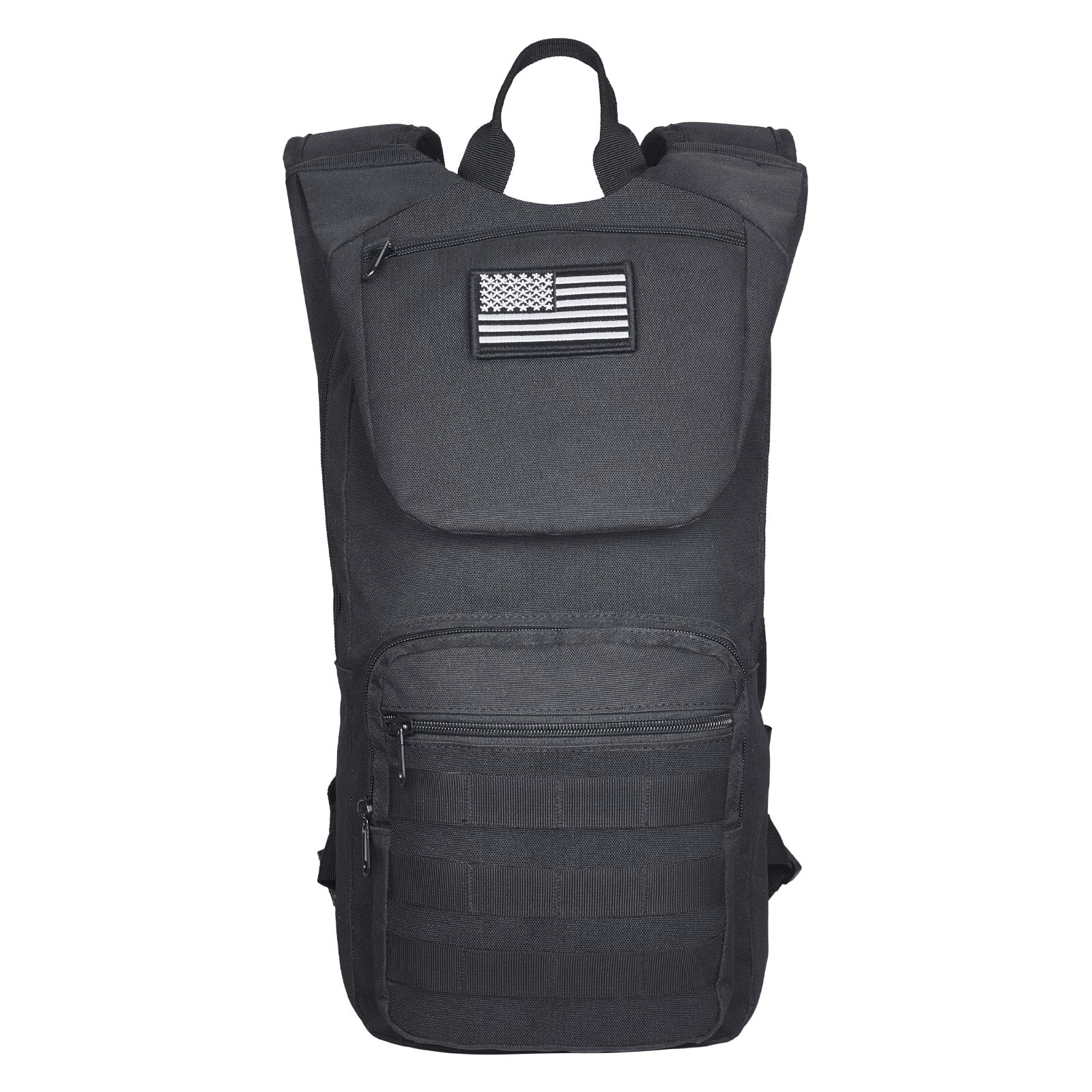 VEVOR Mochila de Hidratación, Mochila de Agua con Depósito de Agua de TPU de 3 L, con Almacenamiento para Hombres y Mujeres, para Senderismo, Correr, Ciclismo, Acampada, Negro, 470 x 210 x 120 mm