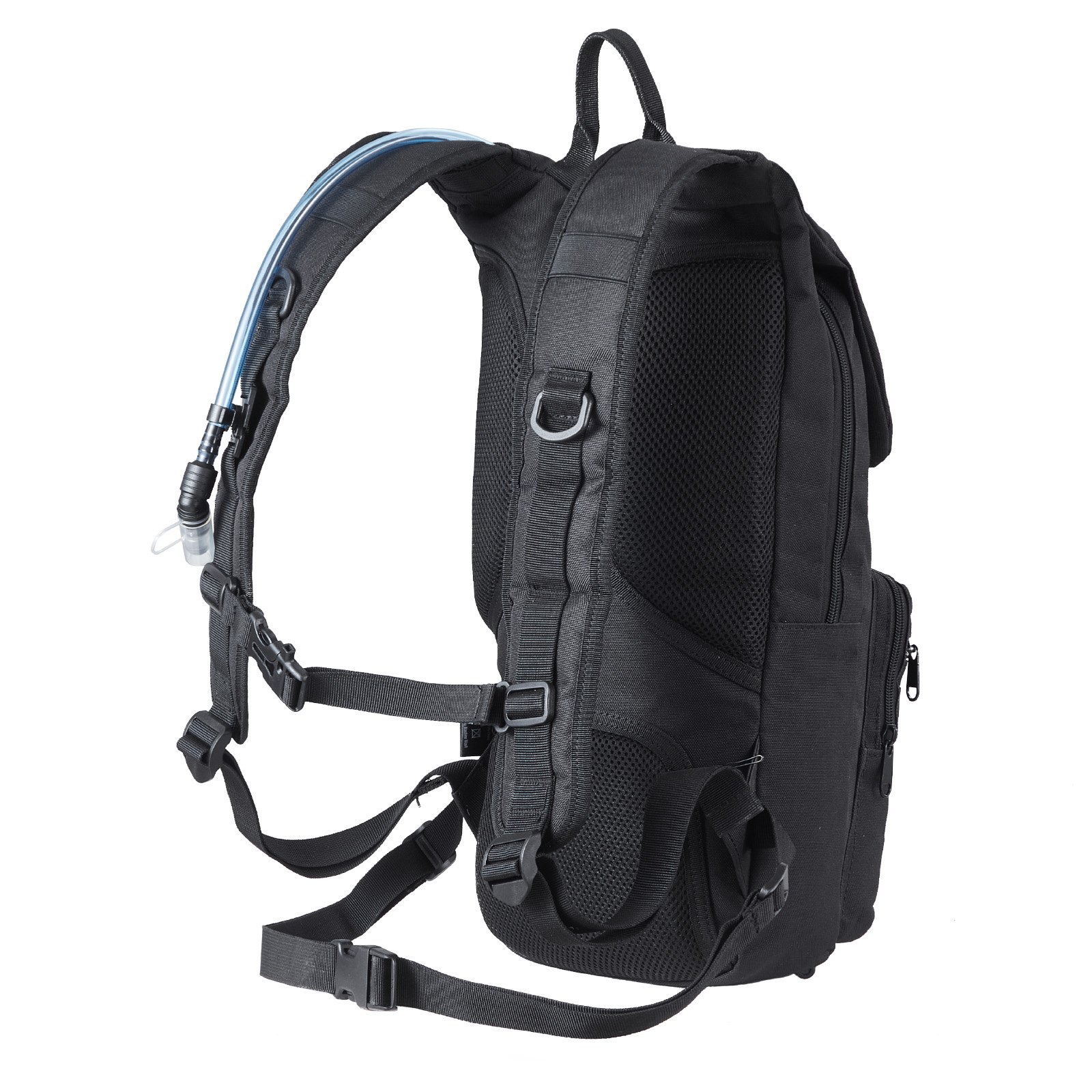 VEVOR Mochila de Hidratación, Mochila de Agua con Depósito de Agua de TPU de 3 L, con Almacenamiento para Hombres y Mujeres, para Senderismo, Correr, Ciclismo, Acampada, Negro, 470 x 210 x 120 mm
