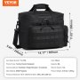 VEVOR Bolsa Térmica Táctica de 20 L con Diseño Molle y Múltiples Bolsillos Negro