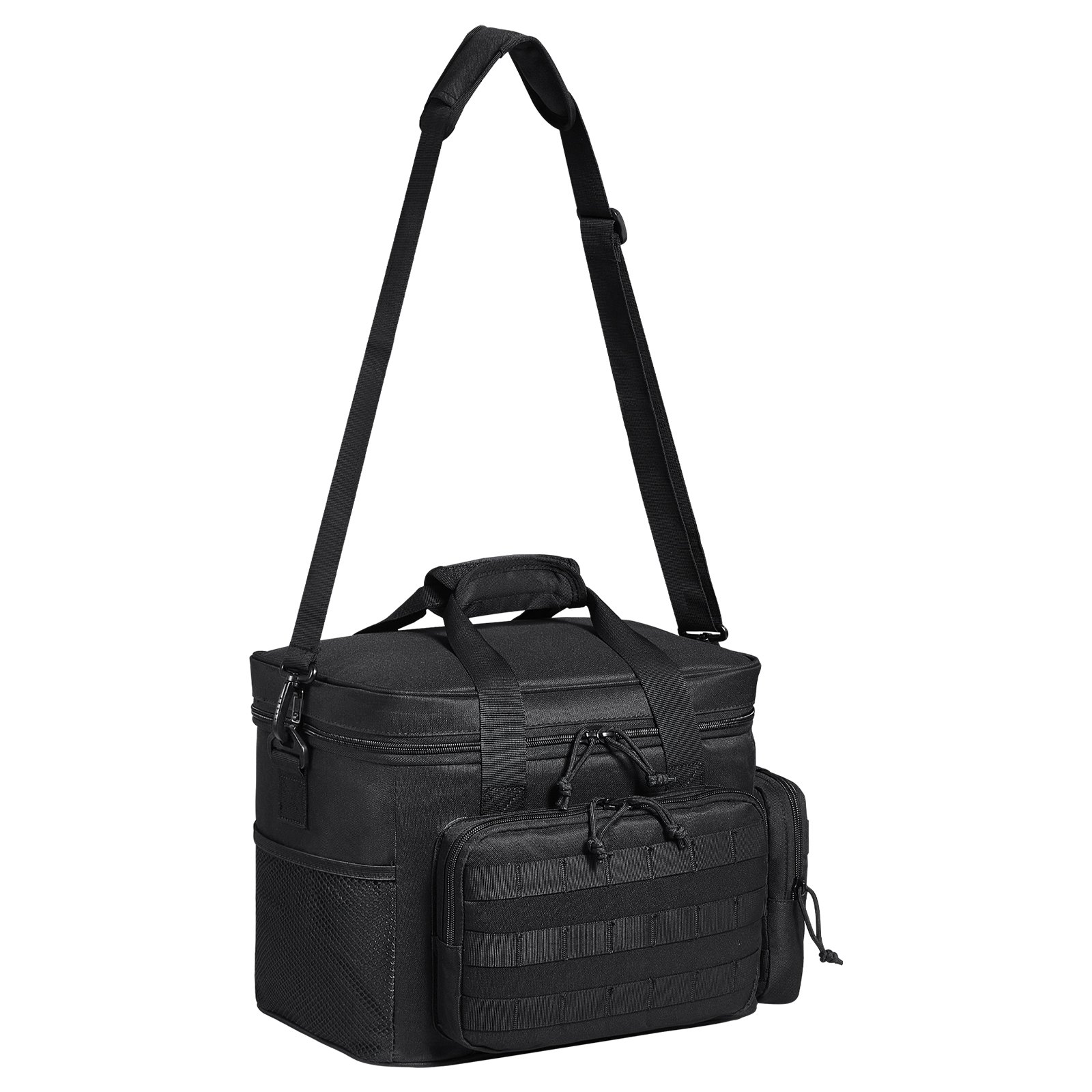 VEVOR Bolsa Térmica Táctica, Bolsa de Almuerzo aislada de 20 L con Diseño Molle y Múltiples Bolsillos, Lonchera 600D con Bolsas de Almacenamiento Extraíbles para Oficina, Pícnic, Senderismo, Negro