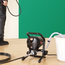 VEVOR Pulverizador de Pintura 750 W Máquinas Pintura Airless 1,2 L/min Pistola de Pulverización Eléctrica sin Aire Presión Máxima 3000 PSI con Manguera de 7,6 m para Pared, Mueble, Exterior, Interior