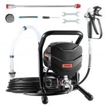 VEVOR 650 W Pulverizador de Pintura sin Aire con Soporte, Máquina Pulverizadora de Pintura Eléctrica de 3000 PSI con Varilla de Extensión y Kits de Limpieza para Muebles, Vallas, Casas y Hogares